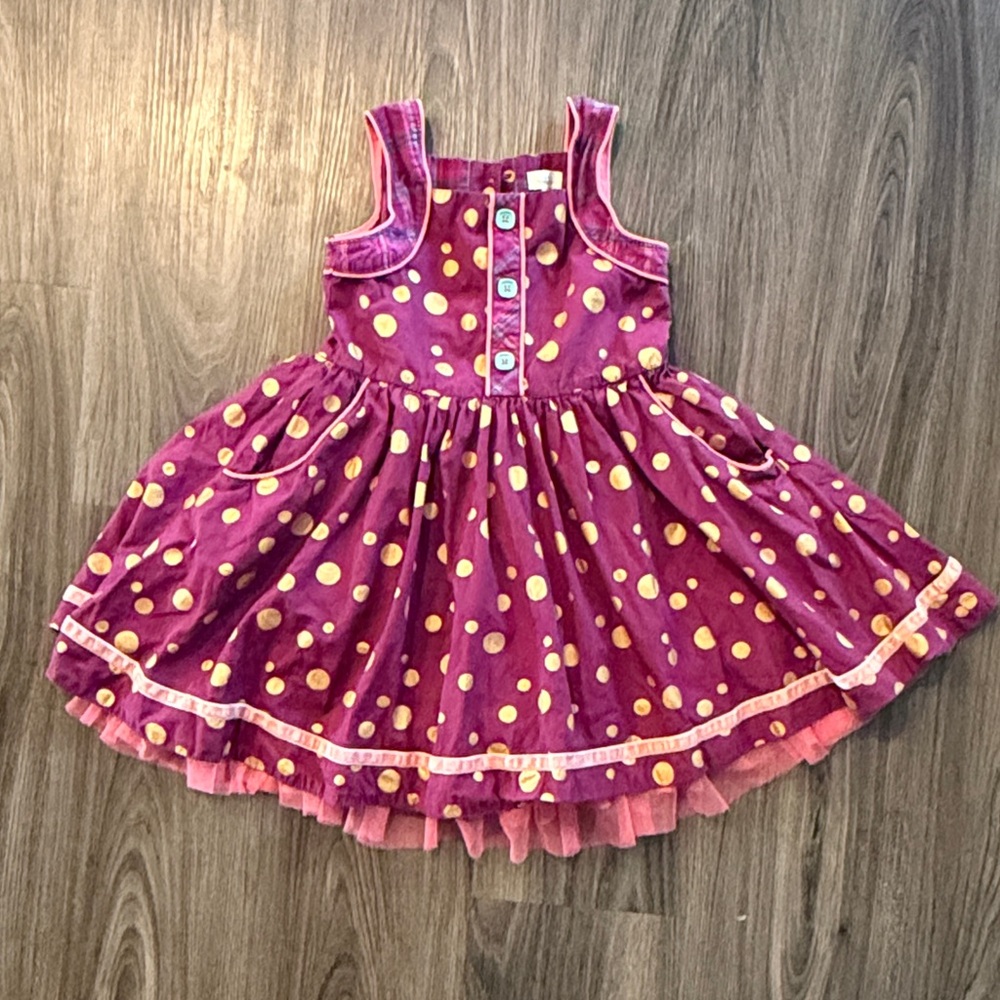 Matilda Jane Girls Polka Dot Purple Party Dress - Size 6